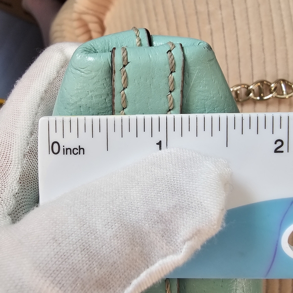 EUC 💎 Kate Spade Wellesley Byrd Mint Green Pebbled Leather Handbag - Picture 15 of 16